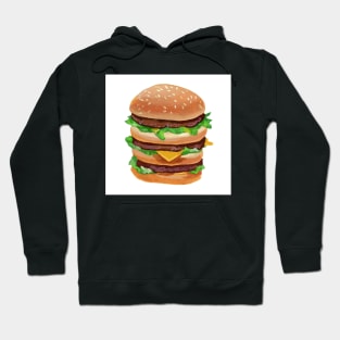 Three level tall burger Hoodie